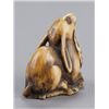 Image 2 : An ivory netsuke of hare.