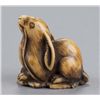 Image 4 : An ivory netsuke of hare.