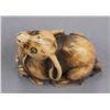 Image 6 : An ivory netsuke of hare.
