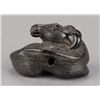 Image 4 : A group of two wood netsuke of goats.