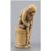 Image 1 : A marine ivory netsuke of a monkey.