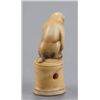 Image 4 : A marine ivory netsuke of a monkey.