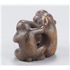Image 2 : A wood netsuke of monkey triad.