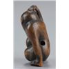 Image 5 : Wood netsuke of seated monkey.