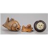 Image 1 : A group of three netsuke, various materials.