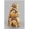 Image 4 : An ivory netsuke of Shojo.