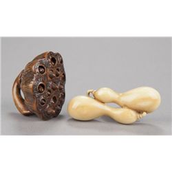 A group of two netsuke.