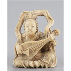 An ivory netsuke of Benten.