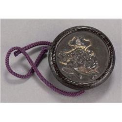 A shibuchi and tagayasan kagamibuta with Ebisu and