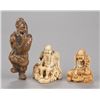 Image 1 : A group of three netsuke of Sennin.