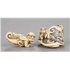 Image 1 : A group of two ivory netsuke of oni.