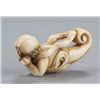 Image 2 : A group of two ivory netsuke of oni.