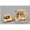 Image 1 : A group of two ivory netsuke.