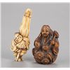 Image 1 : A group of two netsuke, various materials.