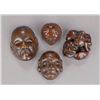 Image 1 : A group of four mask netsuke.