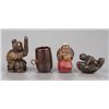 Image 1 : A group of four wood netsuke.