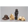 Image 1 : A group of four netsuke, various materials.