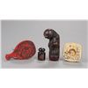 Image 1 : A group of four netsuke, various materials.