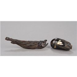 A group of two netsuke.