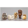 Image 1 : A group of five netsuke, various materials.