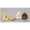 Image 1 : A group of four netsuke, various materials.