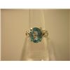 Image 1 : 21.25 CTW BLUE TOPAZ RING .925 STERLING SILVER