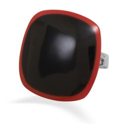 Black and Red Mineralite.925  Ring  by award-winning Slawomir Fijalkowski.