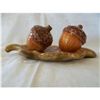Image 1 : CERAMIC LEAF AND ACORN SALT & PEPPER SET BY RUSS, AUTUMN SETTINGS COLLECTION, NIB