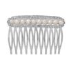 Image 1 : Crystal and Simulated Pearl Hair Comb