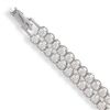 Image 1 : Gorgeous CZ Bracelet  Sterling Silver with Rhodium Plating Sz 7.5