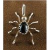 Image 1 : Native American Navajo Onyx Sterling Silver Spider Pendant