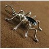 Image 2 : Native American Navajo Onyx Sterling Silver Spider Pendant