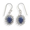 Image 1 : Sapphire & Cubic Zirconia Earrings