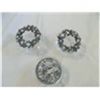 Image 2 : SET OF 3 VINTAGE 60'S CRYSTAL GLASS POTPOURRI POWDER JARS WITH OPENWORK DESIGN LIDS