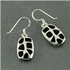 Image 1 : Sterling Silver &   Onyx Inlay Earrings