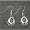 Image 1 : Sterling Silver & Turquoise Bear Paw Earrings