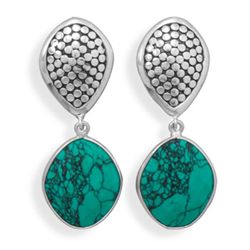 Sterling Silver & Turquoise Clip-on Earrings