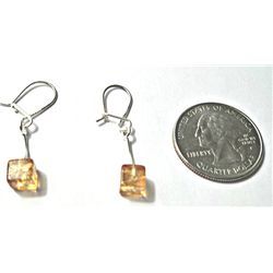 Sterling Silver Baltic Amber Earrings