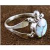Image 2 : Zuni Opal Inlay Turtle Ring size 6  made by Derrick Waikaniwa  Sterling Silver