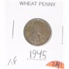 Image 1 : 1945 WHEAT CENT *RARE EARLY CENT EXTRA FINE GRADE*!! COIN CAME OUT OF SAFE!!