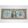 Image 1 : 1935 SERIES E $1 SILVER CERTIFICATE BILL SERIAL #N45680219H *BILL HAS SIGNATURES ON IT!!