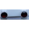 Image 1 : 16.75 CTW GARNET EARRING .925 STERLING SILVER