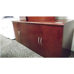 MAHOGANY BURL INLAY CREDENZA