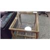 Image 2 : RATTAN GLASS COFFEE AND END TABLE