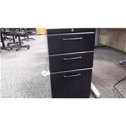 BLACK 2 DRAWER PEDESTAL