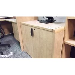 HONEY MAPLE DOUBLE DOOR BOOKCASE