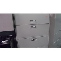 GREY 5 DRAWER LATERAL FILE CABINET