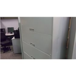 GREY4 DRAWER LATERAL FILE CABINET