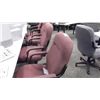 Image 2 : LOT OF 10 BURGANDY HIGHBACK TILTER CHAIRS