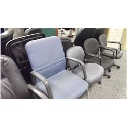 LARGE LOT OF APPROX 15 ASSORTED OFFICE CHAIRS
